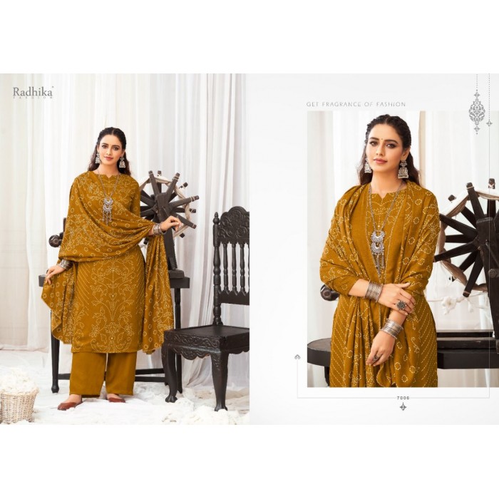 Sumyra Bandhani Pashmina Dress Materials